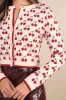 Warmly Adorable Cream and Red Cherry Cardigan Sweater sold by Lulus