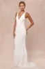 Glamorous Vow White Beaded Feather Lurex Mermaid Maxi Dress sold by Lulus