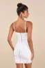 Aglow with Love Ivory Mesh Sequin Bustier Bodycon Mini Dress sold by Lulus