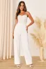 Eloquently Enticing White and Beige Lace Bustier Jumpsuit sold by Lulus