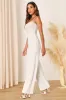 Eloquently Enticing White and Beige Lace Bustier Jumpsuit sold by Lulus