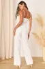 Eloquently Enticing White and Beige Lace Bustier Jumpsuit sold by Lulus