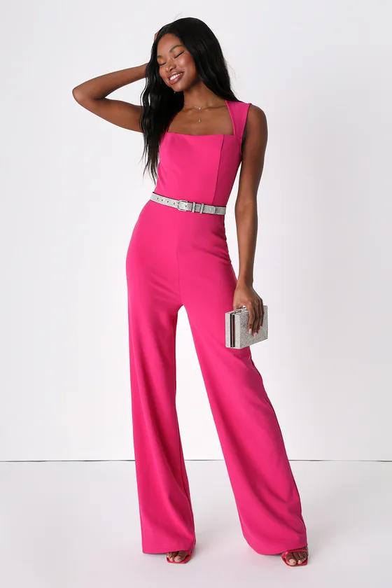 Enticing Endeavors Hot Pink Jumpsuit sold by Lulus