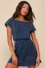 Definite Beauty Washed Dark Blue Short Sleeve Mini Dress sold by Lulus