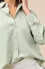Notable Aesthetic Sage Green Linen Collared Button-Up Top sold by Lulus