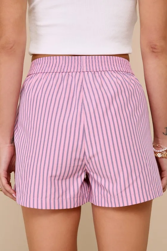 Caral Pink and Blue Striped Boxer Shorts sold by Lulus product image thumbnail 3