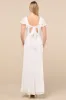 Simply Delightful White Tie-Back Flutter Sleeve Maxi Dress sold by Lulus