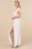 Simply Delightful White Tie-Back Flutter Sleeve Maxi Dress sold by Lulus
