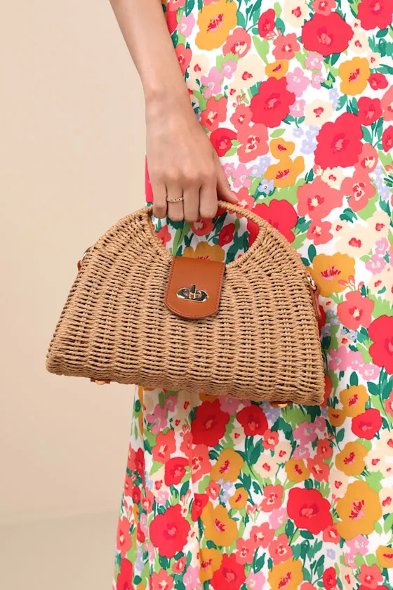 Payna Tan Woven Straw Basket Crossbody Bag sold by Lulus product image thumbnail 3