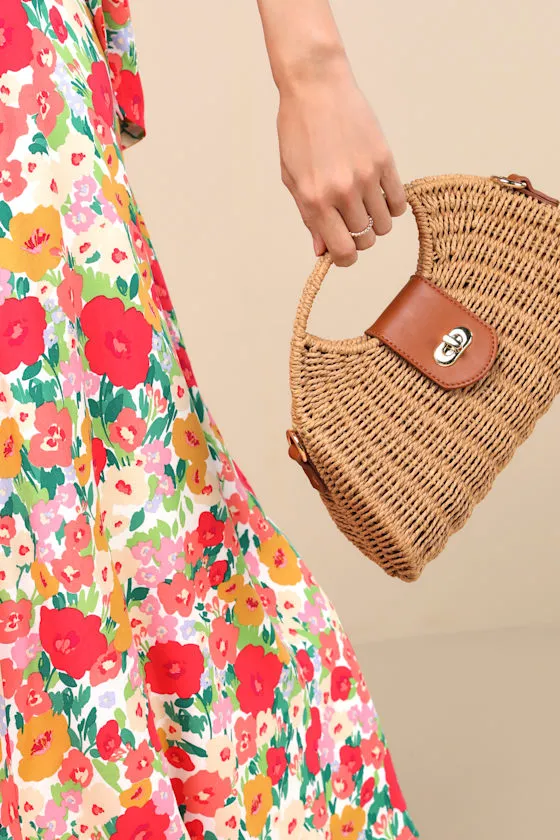 Payna Tan Woven Straw Basket Crossbody Bag sold by Lulus product image thumbnail 4