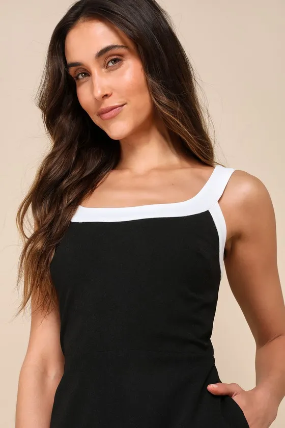 Posh Darling Black Color Block Sleeveless Mini Dress sold by Lulus product image thumbnail 4