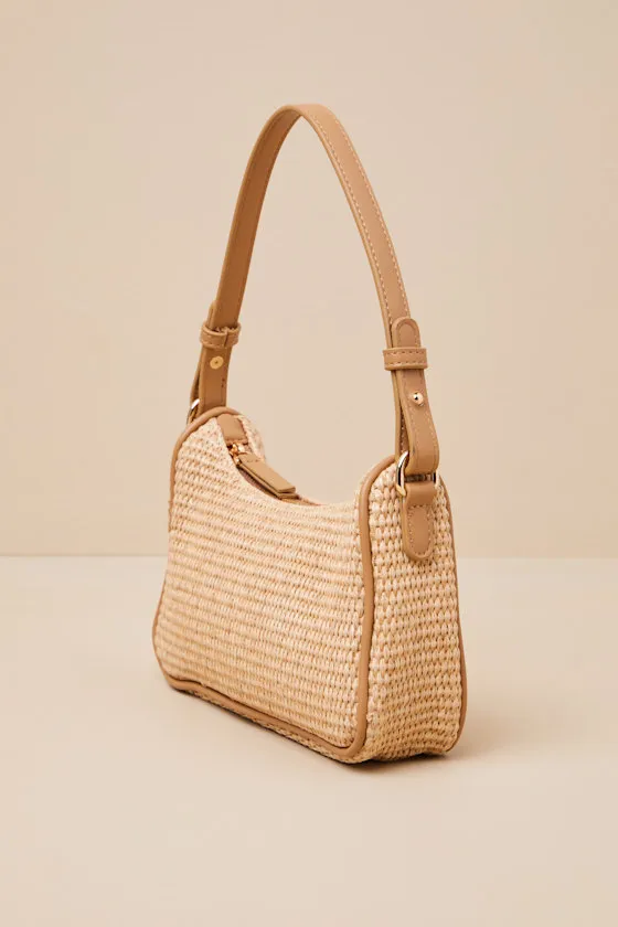Tailani Beige Raffia Shoulder Bag sold by Lulus product image thumbnail 4