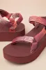 Flatform Universal Sunscape Waterless Scarlet Sandals sold by Lulus