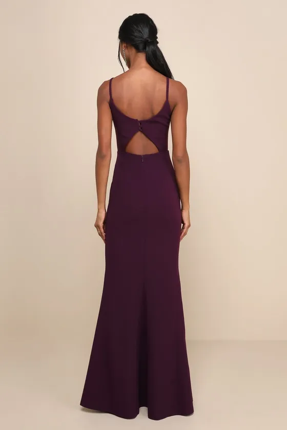 Moments of Bliss Purple Backless Mermaid Maxi Dress sold by Lulus product image thumbnail 2