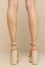 Brocktan Natural Raffia Platform Ankle Strap High Heel Sandals sold by Lulus