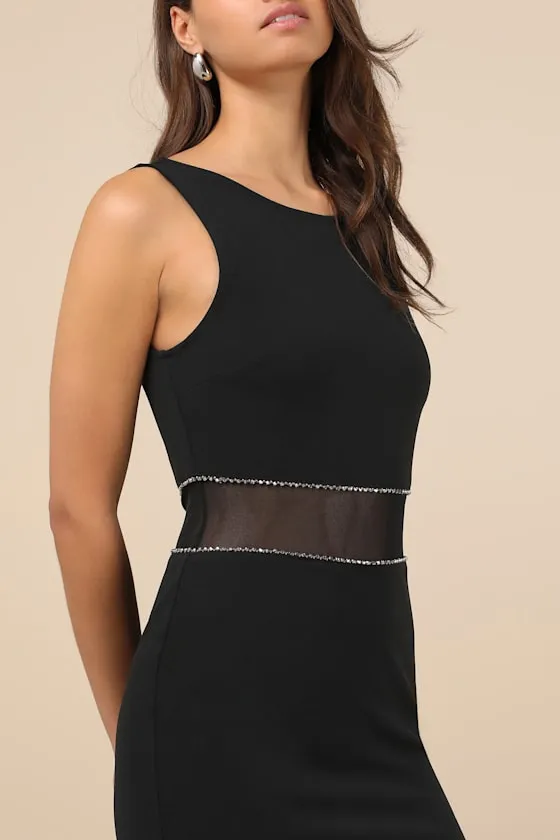 Just Exquisite Black Rhinestone Mermaid Maxi Dress sold by Lulus product image thumbnail 4