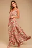 Everlasting Bliss Blush Floral Print Maxi Dress sold by Lulus