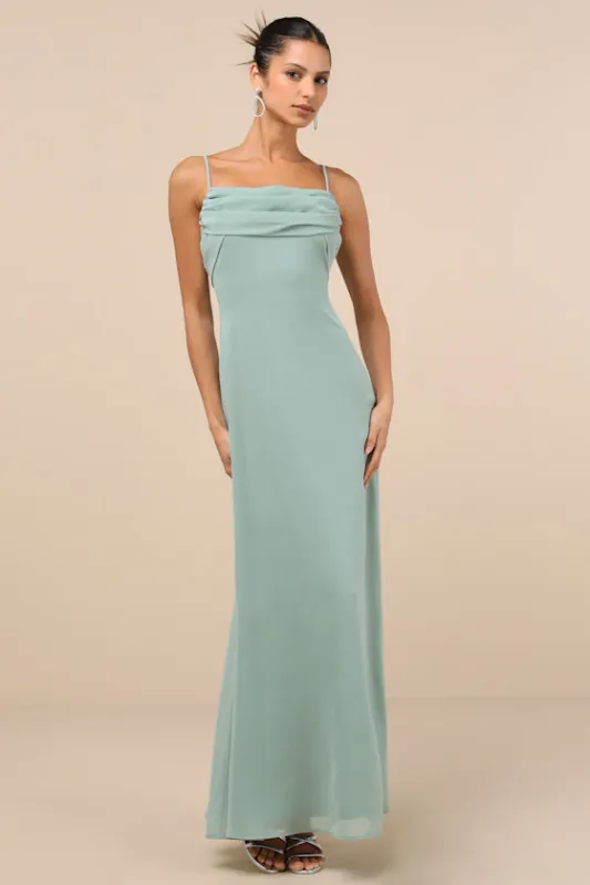 Jelena Sage Pleated Sleeveless Maxi Dress sold by Lulus