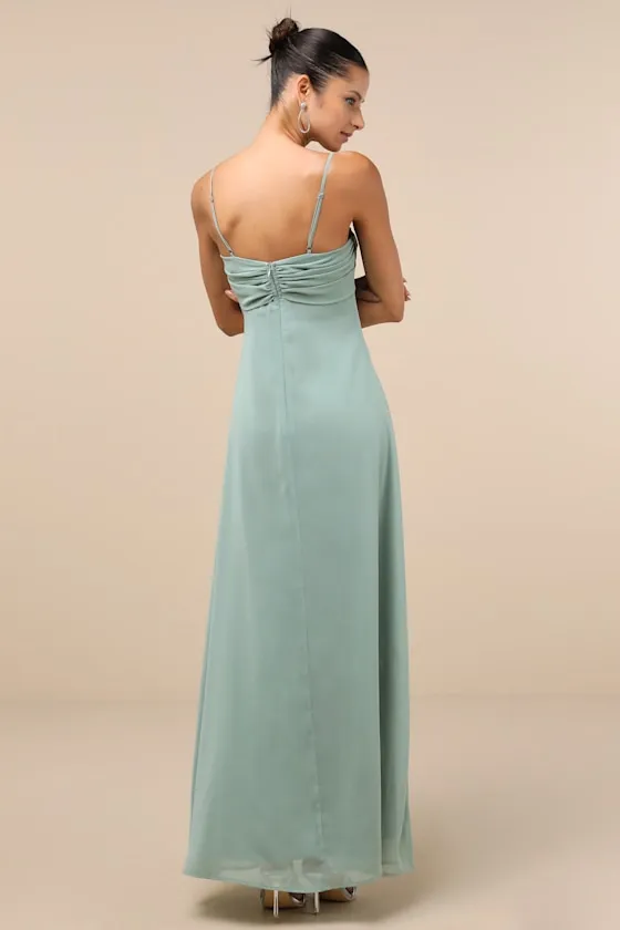 Jelena Sage Pleated Sleeveless Maxi Dress sold by Lulus product image thumbnail 2