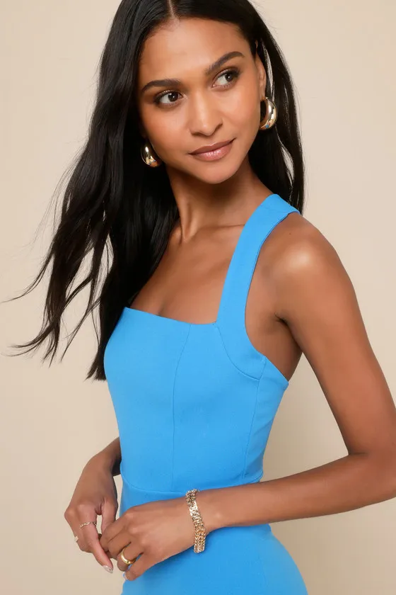 Glamorous Dedication Blue Sleeveless Wide-Length Jumpsuit sold by Lulus product image thumbnail 3