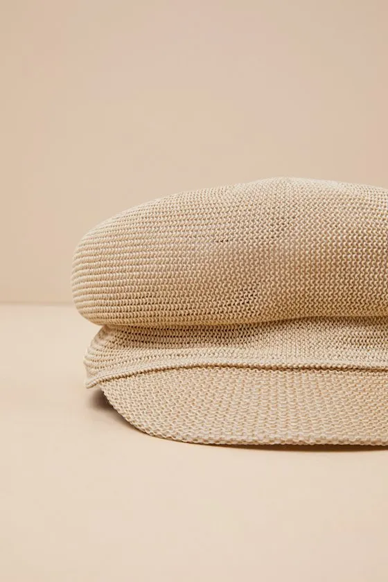 Day Break Natural Raffia Baker Boy Cap sold by Lulus product image thumbnail 4