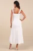 Nerissa White Eyelet Embroidered Ruffled Drop Waist Midi Dress sold by Lulus