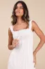 Nerissa White Eyelet Embroidered Ruffled Drop Waist Midi Dress sold by Lulus