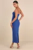 Late Night Crush Royal Blue Mesh Ruched Strapless Midi Dress sold by Lulus