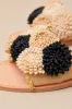 Danela Black and Natural Raffia Slide Sandals sold by Lulus