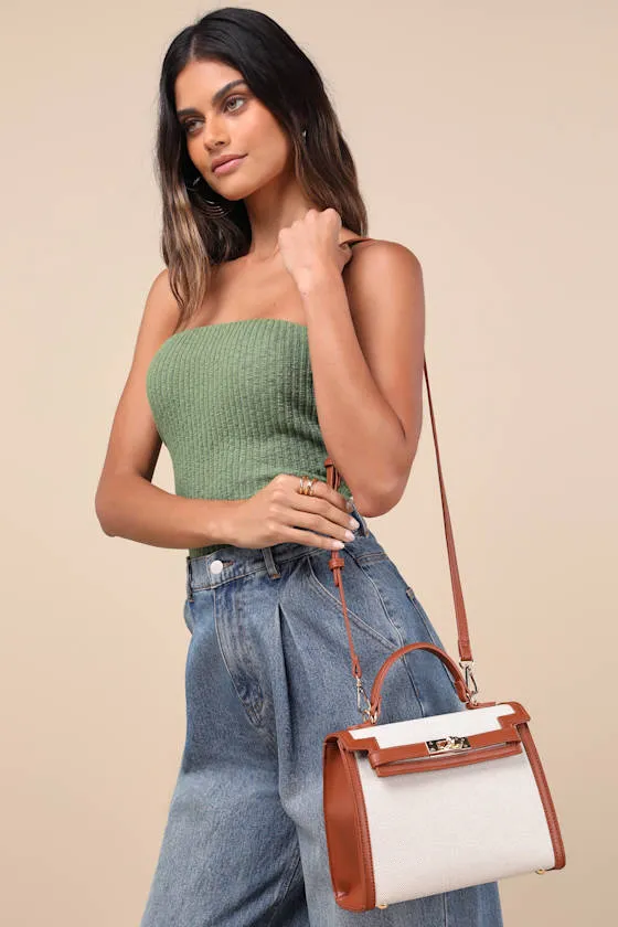 Eliyanah Ivory and Brown Woven Crossbody Bag sold by Lulus product image thumbnail 3
