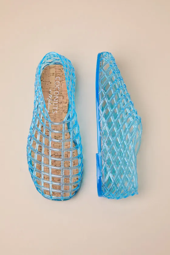Marlow Blue Sheer Jelly Flats sold by Lulus product image thumbnail 2