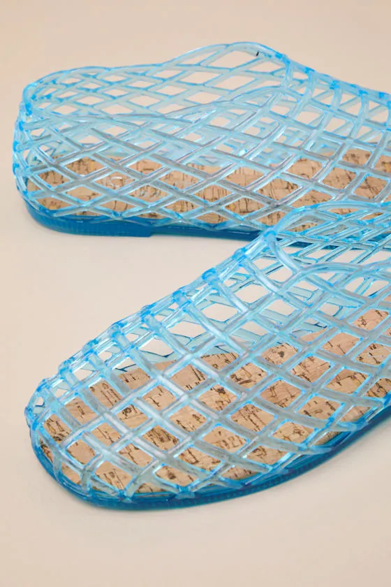 Marlow Blue Sheer Jelly Flats sold by Lulus product image thumbnail 3