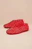 Marlow Red Sheer Jelly Flats sold by Lulus