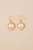 Completely Lovely 14KT Gold Vintage Heart Earrings sold by Lulus