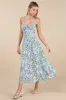 Tie With You Light Blue Floral Print Tie-Back Midi Dress sold by Lulus