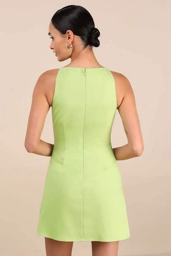 Chic Ease Lime Green Sleeveless Mini Dress sold by Lulus product image thumbnail 2