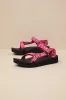 Midform Universal Neon Floral Pink and Purple Sandals sold by Lulus