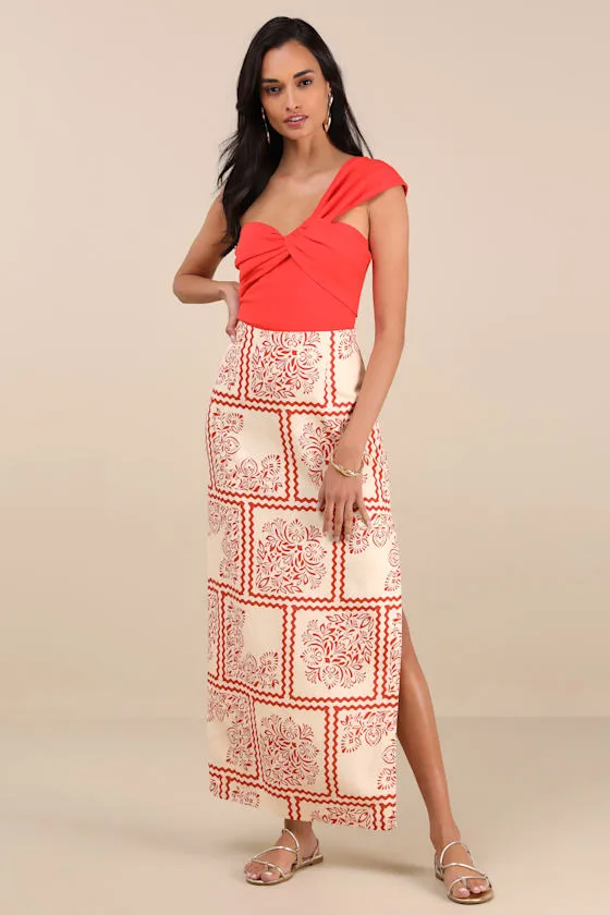 Rudia Bright Red One-Shoulder Top sold by Lulus product image thumbnail 3