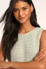 Flouncin' Around Dusty Sage Cropped Ruffled Sweater Tank sold by Lulus