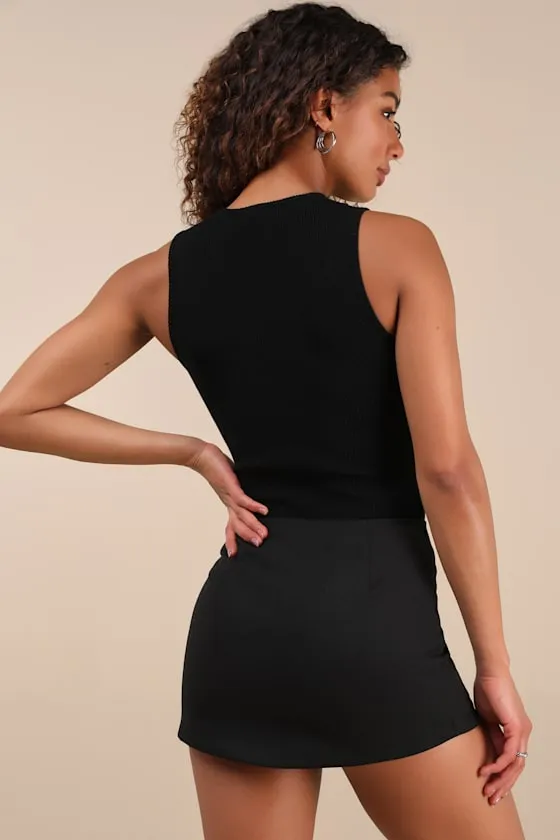 Jalani Black Ribbed Cutout Sleeveless Bodysuit sold by Lulus product image thumbnail 2