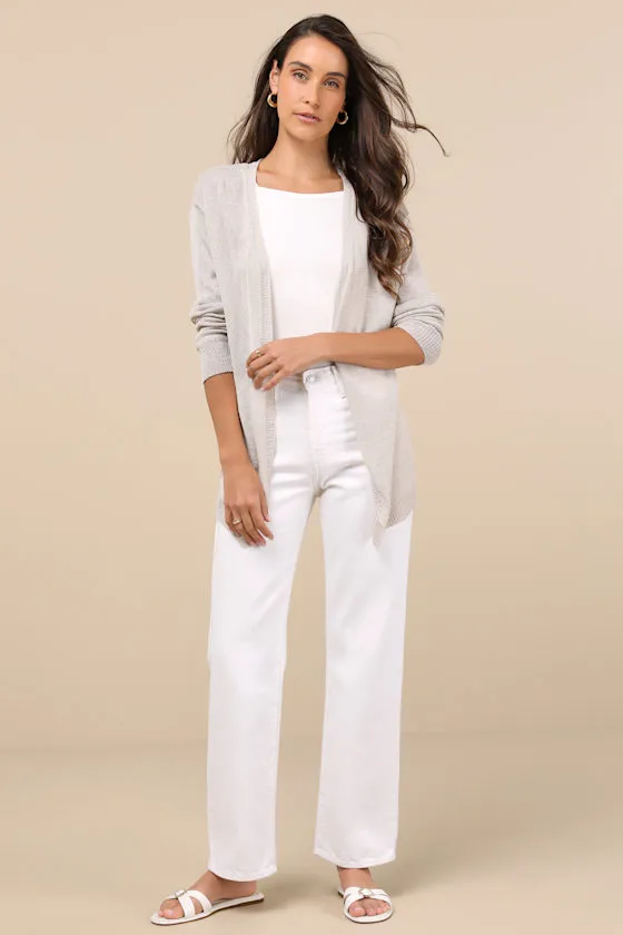 Maliha Light Taupe Knit Cardigan Sweater sold by Lulus product image thumbnail 3