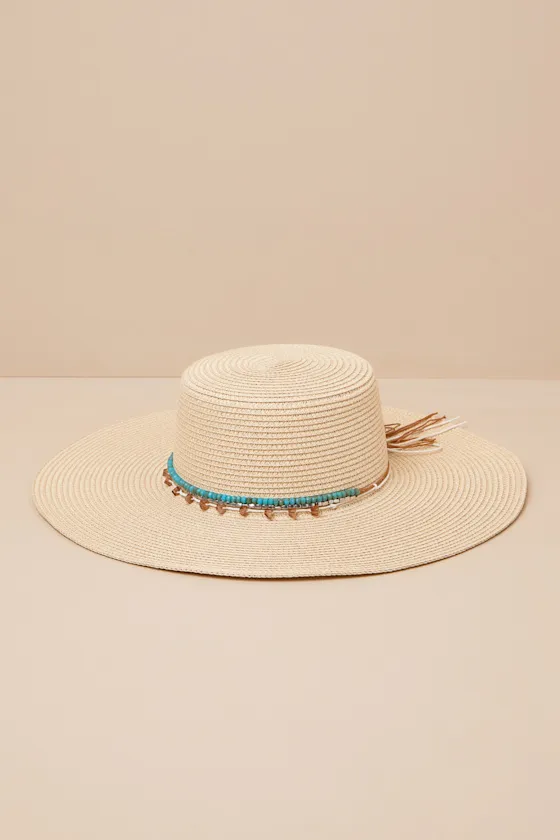 Tracee Beige Woven Beaded Boat Hat sold by Lulus product image thumbnail 2