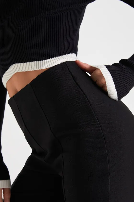 Stylish Outlook Black and White Cropped Turtleneck Sweater sold by Lulus product image thumbnail 4