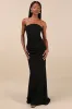 Laney Black Strapless Corset Maxi Dress sold by Lulus