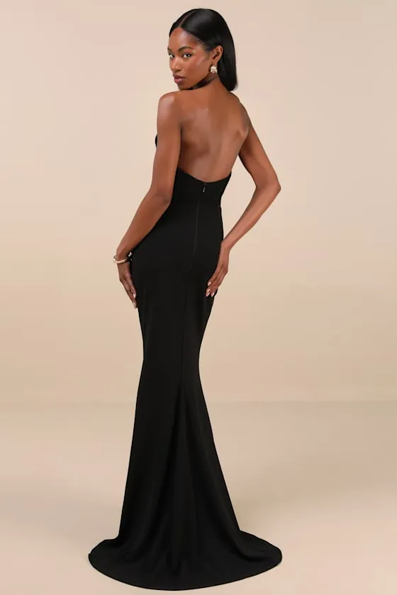 Laney Black Strapless Corset Maxi Dress sold by Lulus product image thumbnail 2