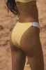 Oceanfront Energy Yellow Color Block Cheeky Bikini Bottoms sold by Lulus