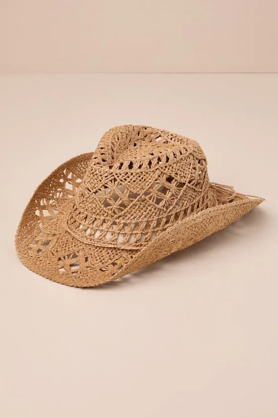 Rodeo Charm Tan Woven Cowboy Hat sold by Lulus product image thumbnail 2