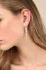 Estrelle Gold Rhinestone Drop Earrings sold by Lulus