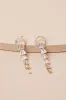 Estrelle Gold Rhinestone Drop Earrings sold by Lulus