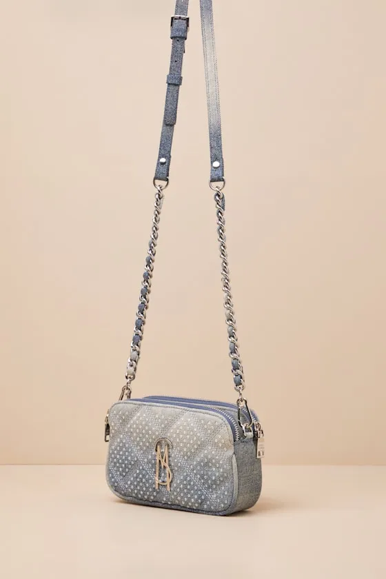 Daisy Blue Denim Rhinestone Crossbody Bag sold by Lulus product image thumbnail 2